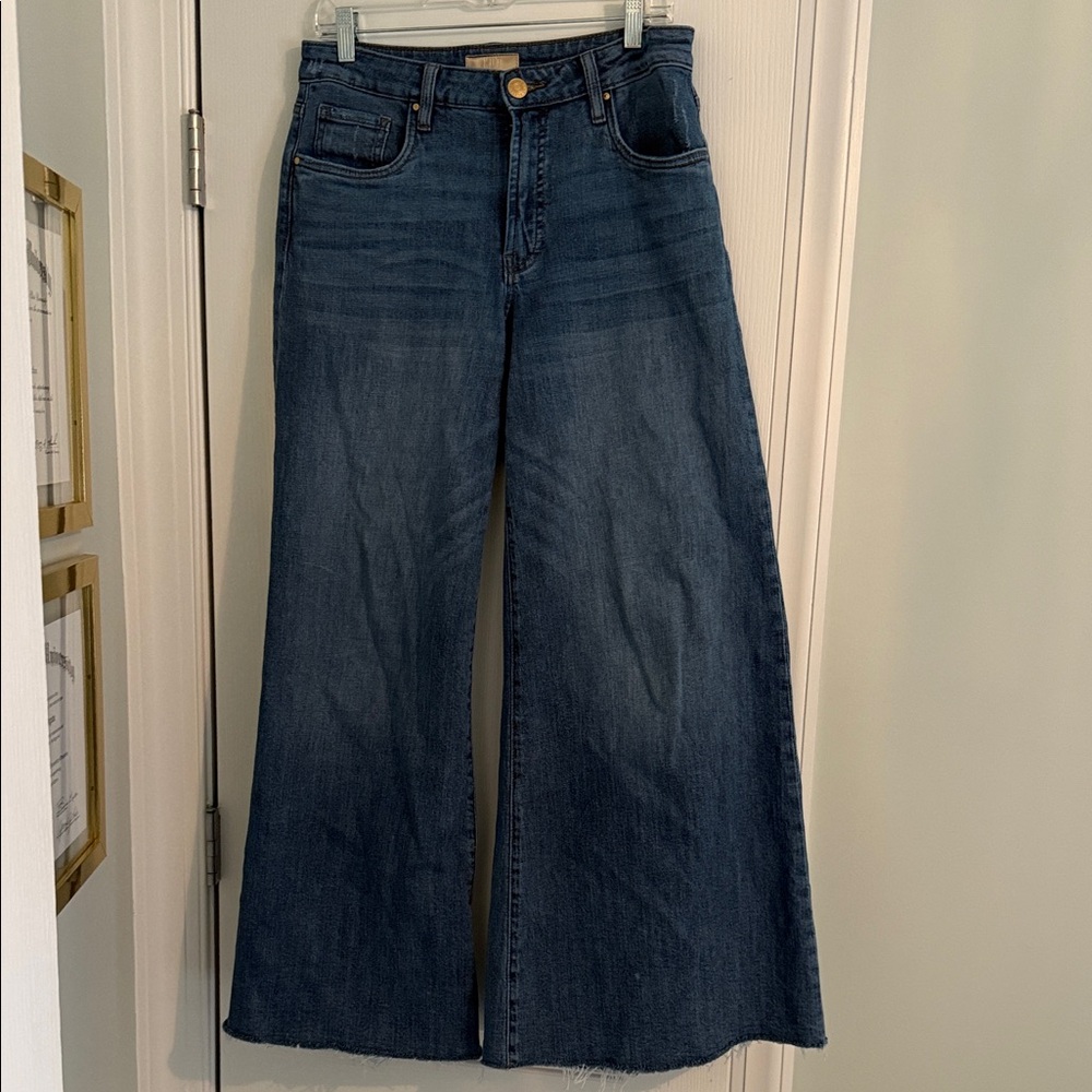 Kut from the Kloth Wide Leg Dark Blue Flare Jeans